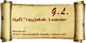 Györgyjakab Leander névjegykártya